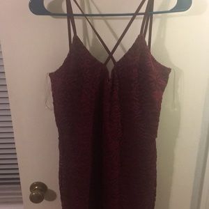 Maroon lace dress
